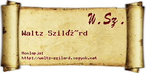 Waltz Szilárd névjegykártya