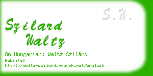szilard waltz business card